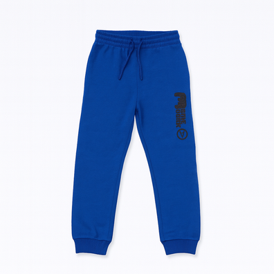 Boys’ Blue Trouser – Casual Comfort with Side Print